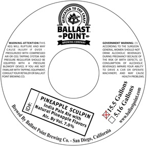 Ballast Point Pineapple Sculpin November 2015