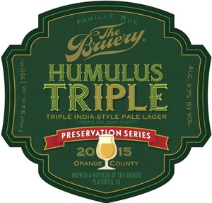 The Bruery Humulus Triple November 2015