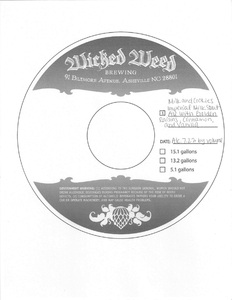Wicked Weed Brewing Milk And Cookies Imperial Milk Stout November 2015