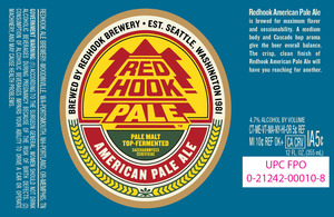Redhook Ale Brewery American Pale Ale November 2015