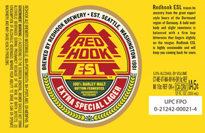 Redhook Ale Brewery Extra Special Lager (esl) November 2015