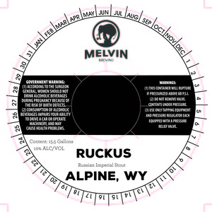 Ruckus Russian Imperial Stout December 2015