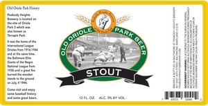 Old Oriole Park Stout November 2015