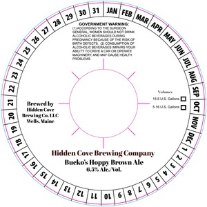 Hidden Cove Brewing Co. Bucko's Hoppy Brown Ale