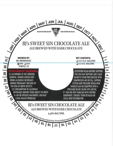 Bj's Sweet Sin Chocolate Ale November 2015