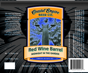 Coastal Empire Beer Co. Red Wine Barrel Midnight In The Garden
