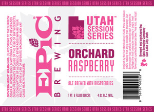 Epic Brewing Company Orchard Raspberry November 2015