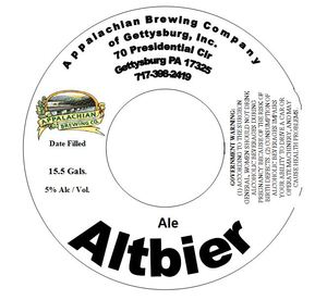 Appalachian Brewing Company Altbier November 2015
