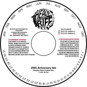 Heavy Riff 25 Aniversary Ale