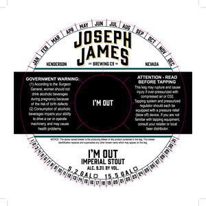 Joseph James Brewing Co., Inc. I'm Out