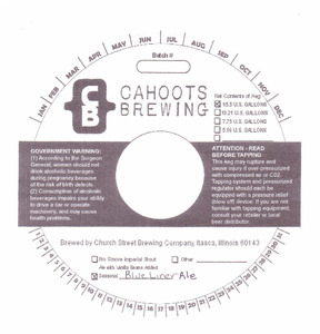 Cahoots Brewing Blueliner December 2015