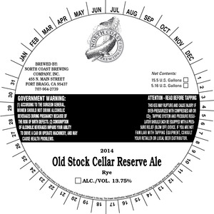 North Coast Brewing Co. Old Stock 2014 Cellar Reserve December 2015
