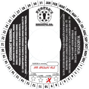 People's Brewing Company Mr Brown December 2015
