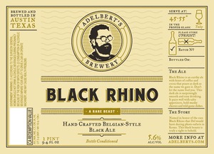 Adelbert's Brewery Black Rhino December 2015
