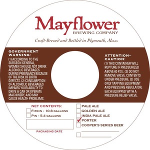 Mayflower Brewing Company Porter December 2015