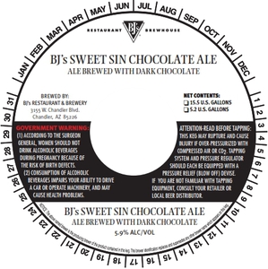 Bj's Sweet Sin Chocolate Ale