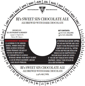 Bj's Sweet Sin Chocolate Ale