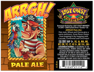 Lost Coast Brewery Arrgh! Pale Ale December 2015