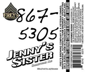 Frey's Brewing Company Jenny's Sister December 2015