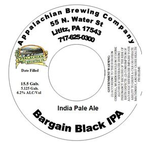 Appalachian Brewing Company Bargain Black IPA December 2015