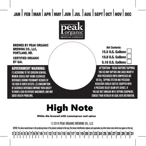 Peak Organic High Note December 2015
