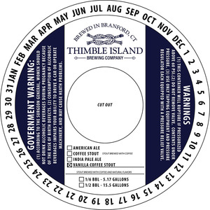 Thimble Island Brewing Company Vanilla Coffee Stout