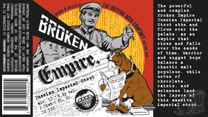 The Dayton Beer Company Broken Empire Russian Imperial Stout December 2015