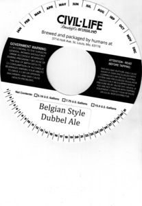 The Civil Life Brewing Co Belgian Style Dubbel Ale