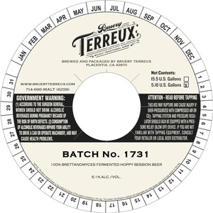 Bruery Terreux Batch No. 1731