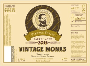 Adelbert's Brewery Vintage Monks