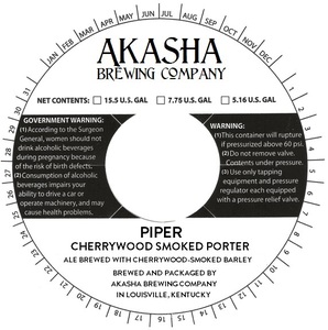 Akasha Brewing Company Piper December 2015