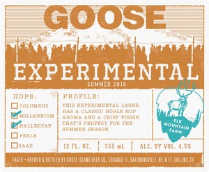 Goose Island Beer Co. Goose Experimental Summer December 2015