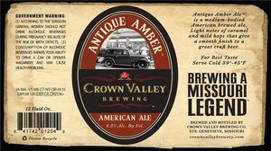 Crown Valley Brewing Co Antique Amber December 2015