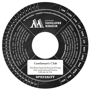 Widmer Brothers Brewing Company Gentleman's Club Port Barrel Aged December 2015