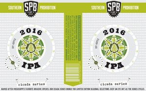 Southern Prohibition Brewing 2016 IPA