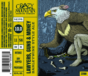 Crazy Mountain Brewing Company Lawyers, Guns & Money December 2015