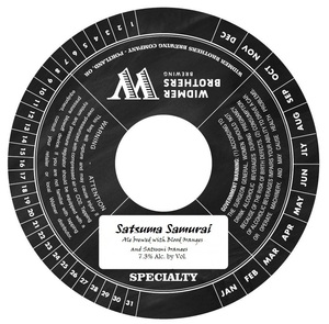 Widmer Brothers Brewing Company Satsumi Samurai December 2015