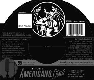 Stone Americano Stout December 2015