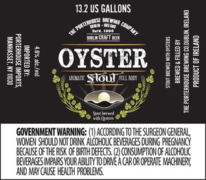 Porterhouse Oyster Stout December 2015