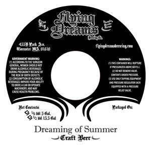 Flying Dreams Brewing Co. Dreaming Of Summer December 2015