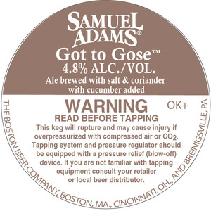 Samuel Adams Got To Gose December 2015