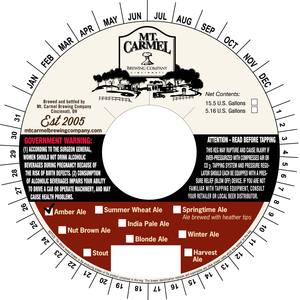 Mt Carmel Brewing Company Amber Ale December 2015