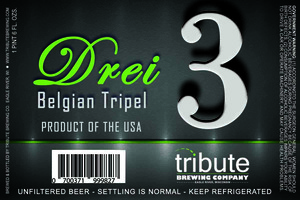 Tribute Drei Belgian Tripel January 2016