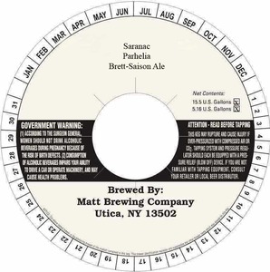 Saranac Parhelia Brett-saison December 2015