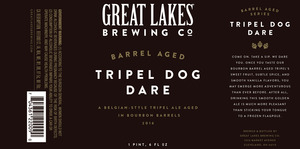 The Great Lakes Brewing Co. Barrel Aged Tripel Dog Dare