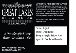 The Great Lakes Brewing Co. Barrel Aged Tripel Dog Dare December 2015