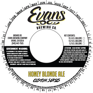 Honey Blonde Ale Custom Series 