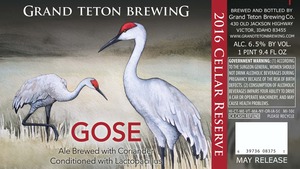 Grand Teton Brewing Gose November 2015