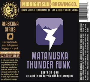 Midnight Sun Brewing Company Matanuska Thunder Funk December 2015