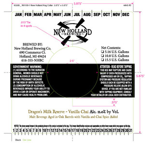 New Holland Brewing Company Dragon's Milk Reserve Vanilla Chai December 2015